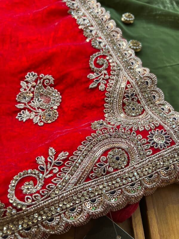 Shivshakti Collection Red Fendi Silk Saree with Stitched Blouse 1