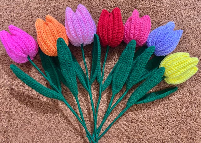 Crochet Tulip Flowers