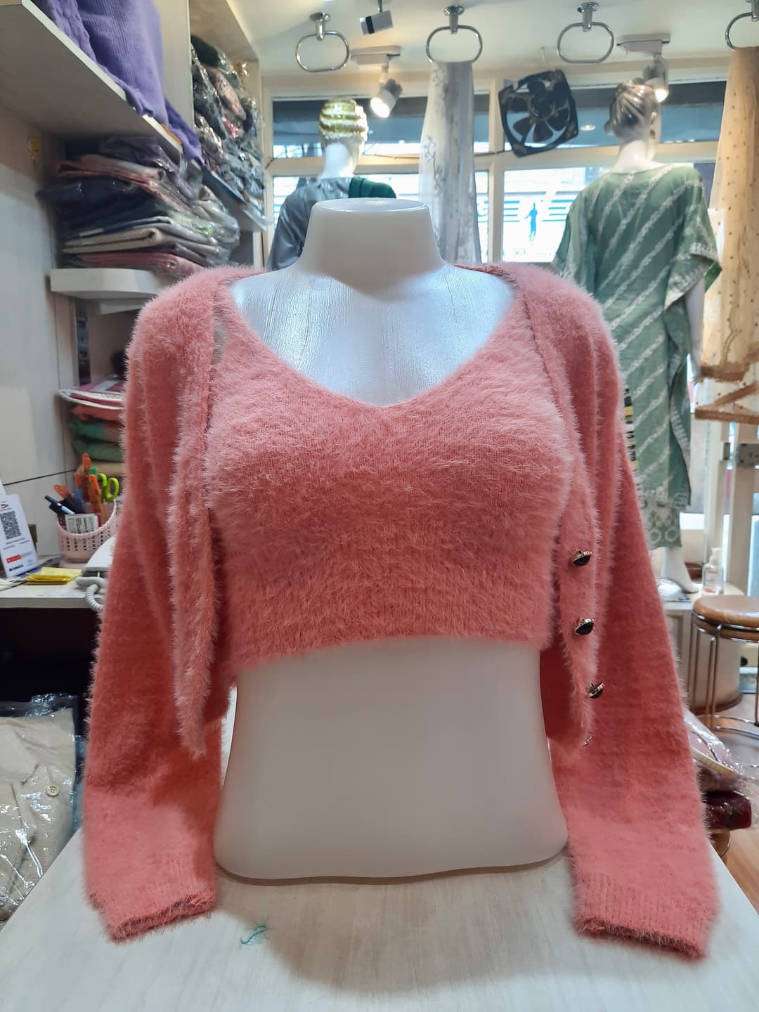 Wollen Two Piece Cropped Tops