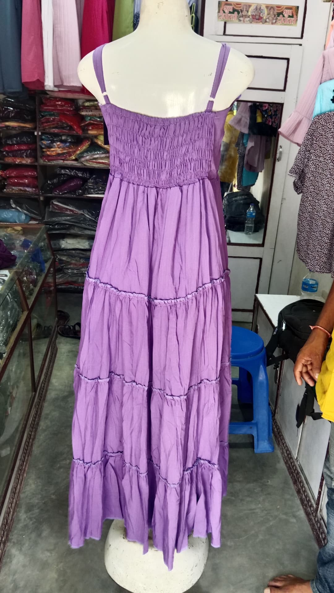 Womens Summer Dresses 2025 Loose, 3 Layers, Sleeveless Spaghetti Strap Asymmetric Tiered Maxi Dress 3