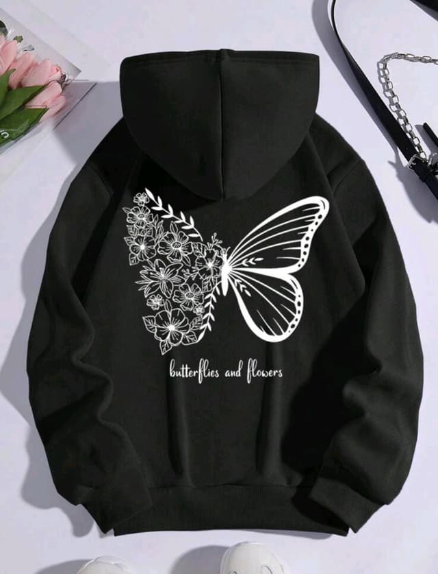 Butterfly Printed hoodie for women