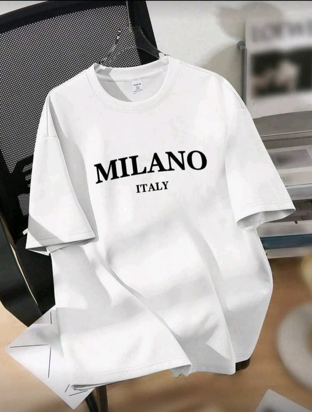 Street Style Milano Italy Printed Tshirt For Women