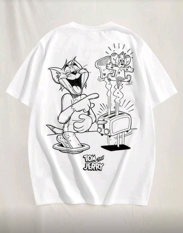 Street Style Tom & Jerry Printed Tshirt