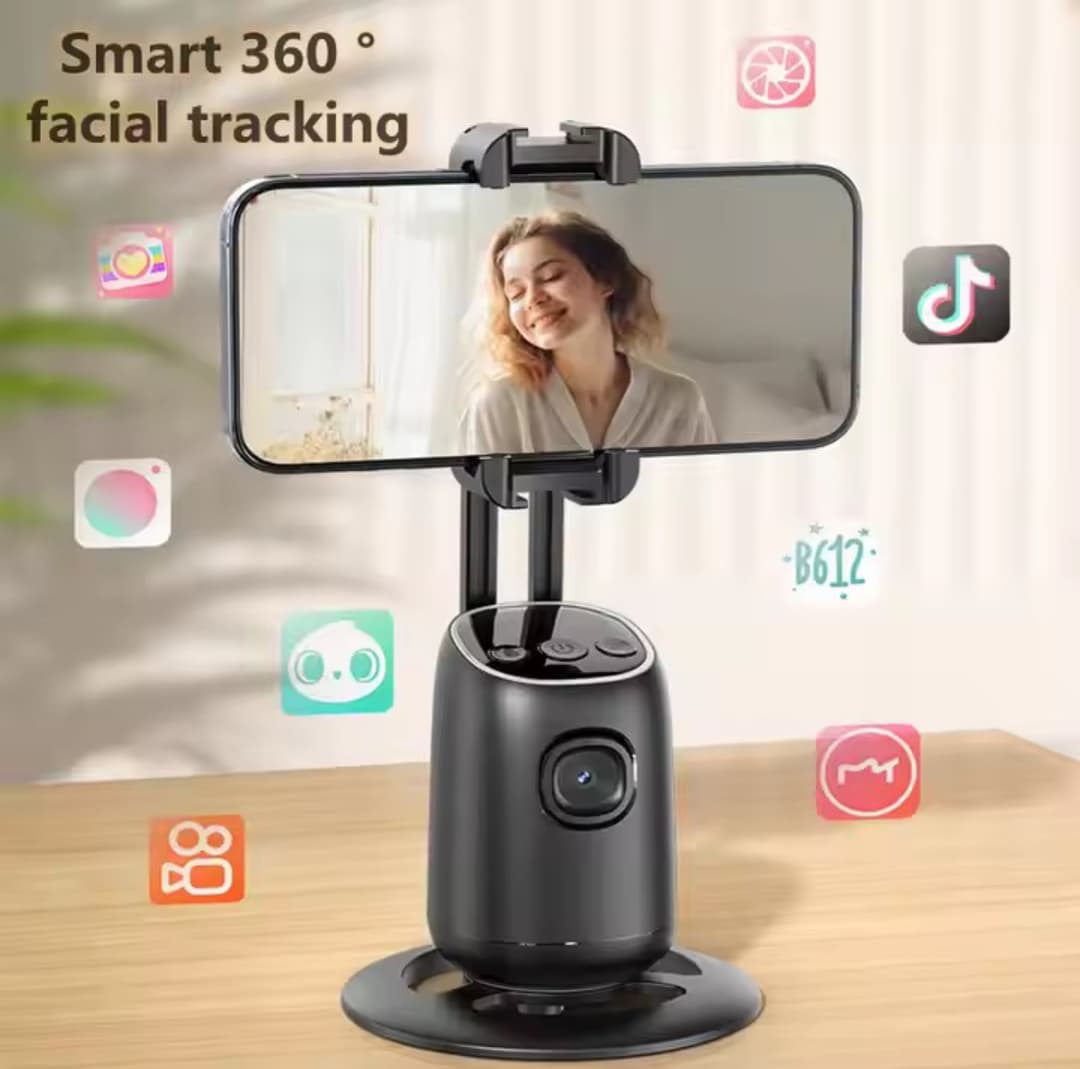 P05 Al Intelligent Tracker Gimbal Stabilizer Combo | 360° Auto Face Tracking | Smart Gesture Control | No App Required | Selfie Vlogging Camera with Wireless Mic for Seamless Recording 1