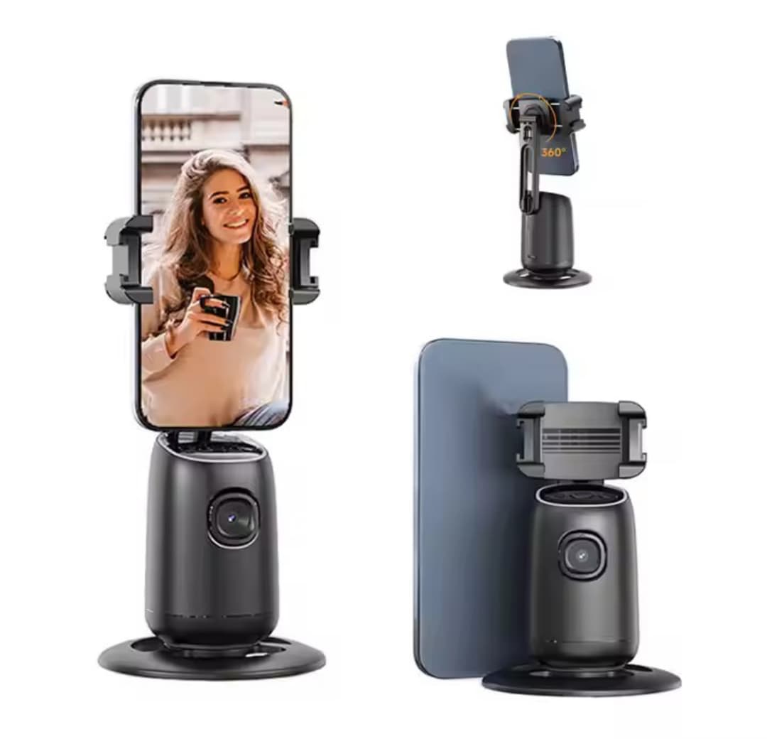 P05 Al Intelligent Tracker Gimbal Stabilizer Combo | 360° Auto Face Tracking | Smart Gesture Control | No App Required | Selfie Vlogging Camera with Wireless Mic for Seamless Recording 3