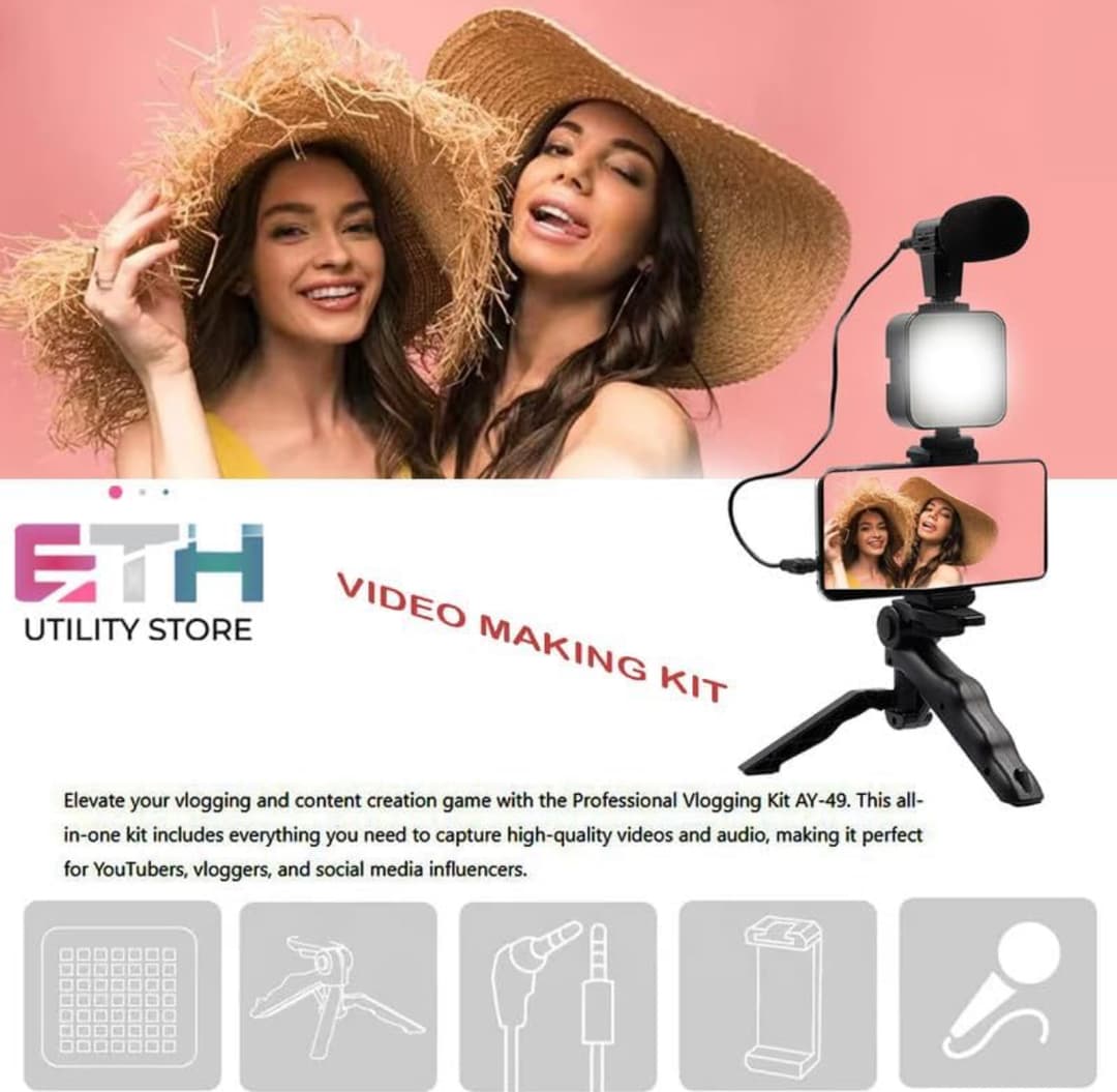 Black AY-49 Video Making Kit, For Photography, Mobile 3