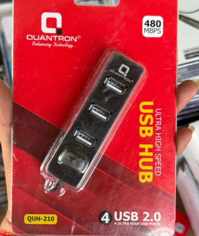 Quantron QUH-210 4 Port Ultra High Speed 480 Mbps USB Hub
