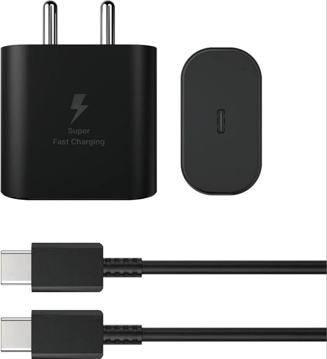 Samsung 45W Super Fast Charging 2.0 Wall Charger Power Adapter, Cable , Super Fast Charging for Galaxy Phones, Tablets and USB Type C Devices, Low Standby Power Consumption, Black