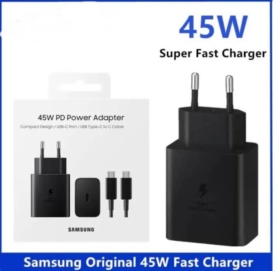 Samsung 45W Super Fast Charging 2.0 Wall Charger Power Adapter, Cable , Super Fast Charging for Galaxy Phones, Tablets and USB Type C Devices, Low Standby Power Consumption, Black 5