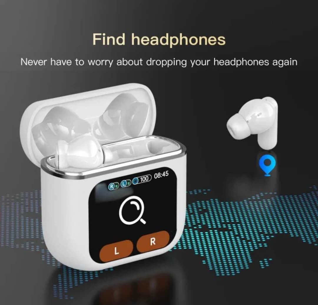 White Airpod Display ANC/ENC Double Dark Noise Reduction Touch Control 2