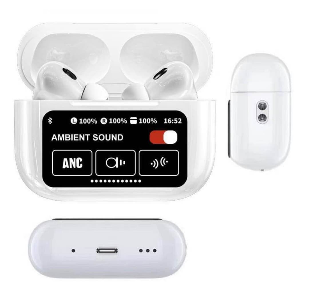White Airpod Display ANC/ENC Double Dark Noise Reduction Touch Control 4
