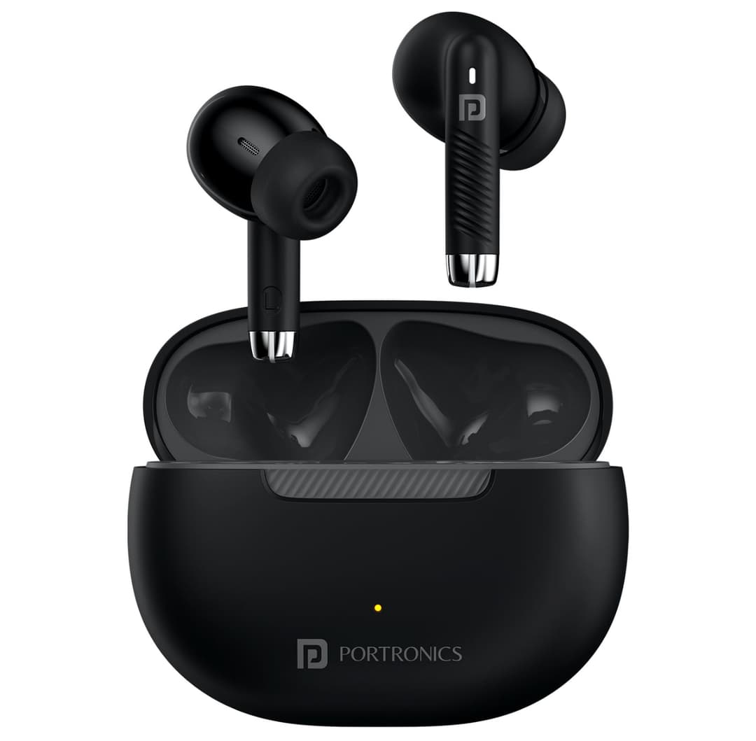 Portronics Harmonics Twins 32 30 Hours Playtime| 10mm Dynamic Driver | IPX5 Water Resistant | Type C Fast Charging 1