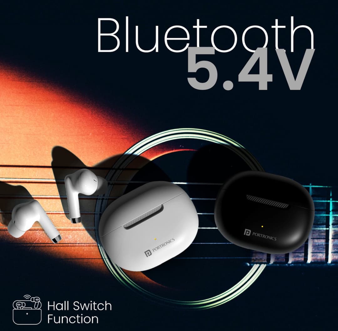 Portronics Harmonics Twins 32 30 Hours Playtime| 10mm Dynamic Driver | IPX5 Water Resistant | Type C Fast Charging 2