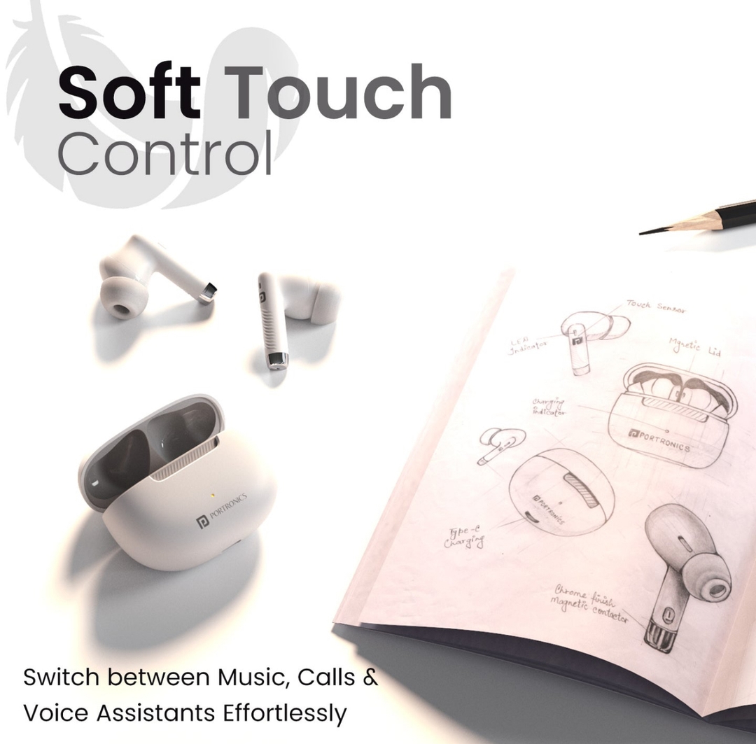 Portronics Harmonics Twins 32 30 Hours Playtime| 10mm Dynamic Driver | IPX5 Water Resistant | Type C Fast Charging 4