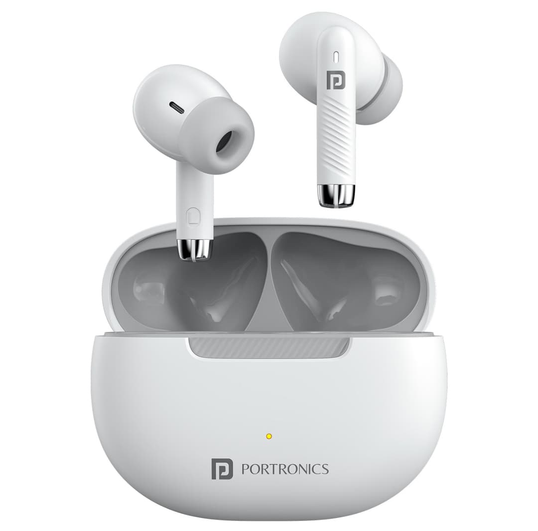 Portronics Harmonics Twins 32 30 Hours Playtime| 10mm Dynamic Driver | IPX5 Water Resistant | Type C Fast Charging 7