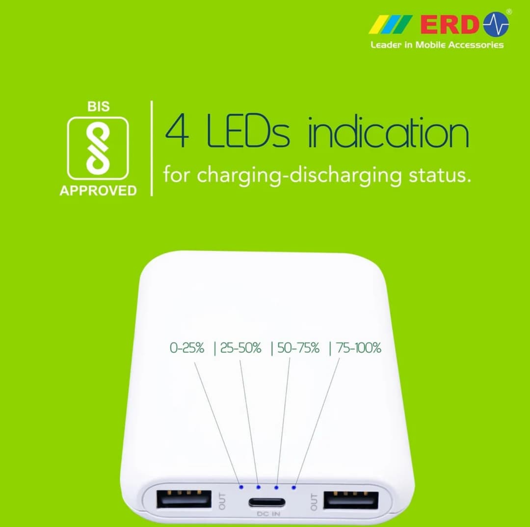 ERD Fast 20000 mAh Power Bank ERD PB029 Powerful Fast Charging 5