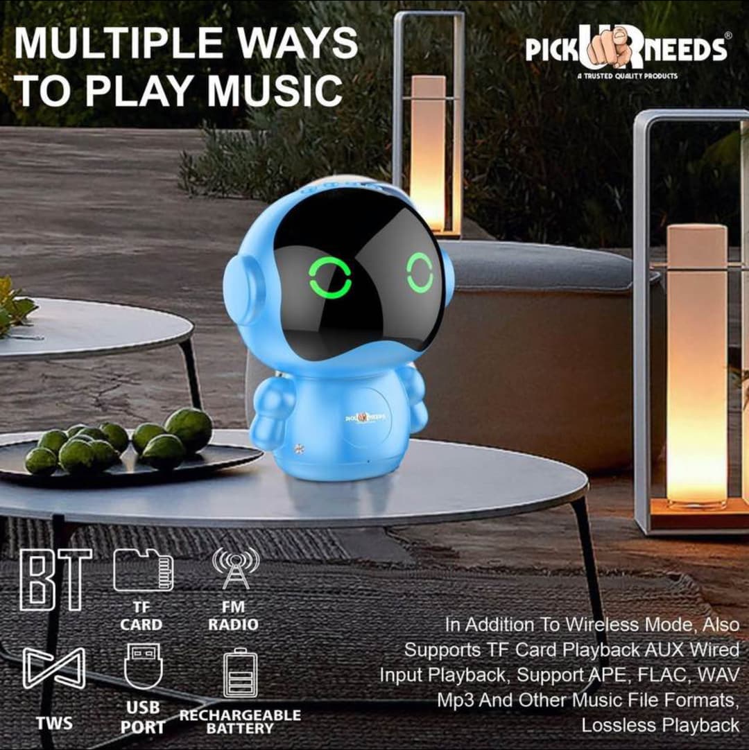 Portable Astronaut Wireless Speaker with Dynamic Sound, LED, 2000mAh 5W Bluetooth 2