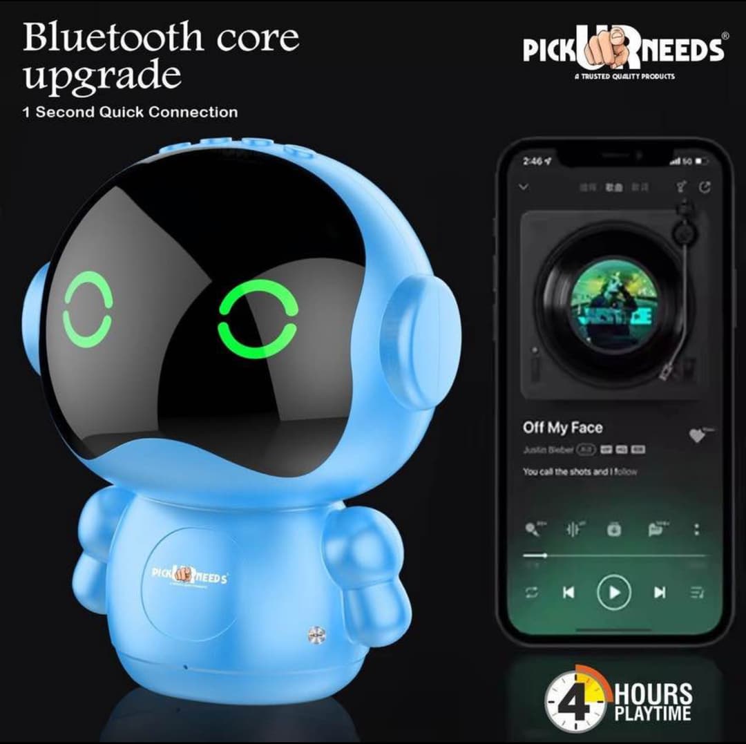 Portable Astronaut Wireless Speaker with Dynamic Sound, LED, 2000mAh 5W Bluetooth 3