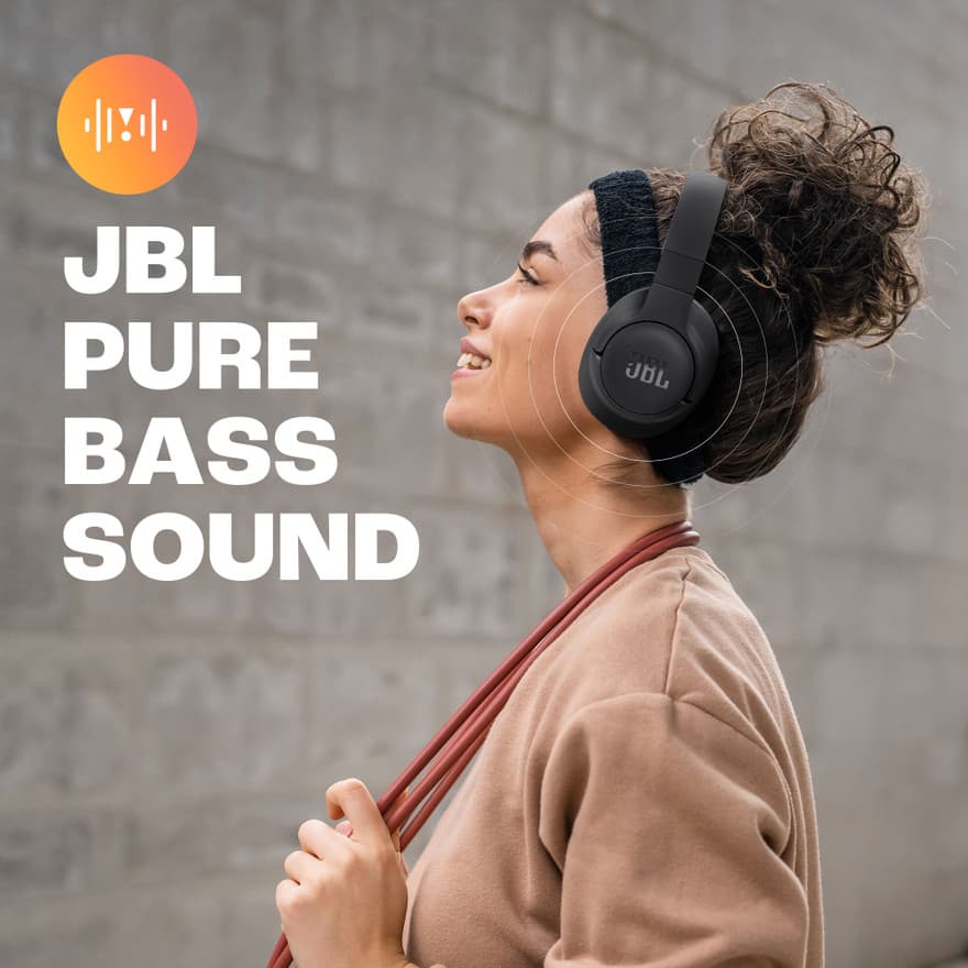 JB 760NC Wireless On-Ear Headphones | Pure Bass Sound | Bluetooth | 40H Battery Life | Quick Charge | Built-in Mic 2