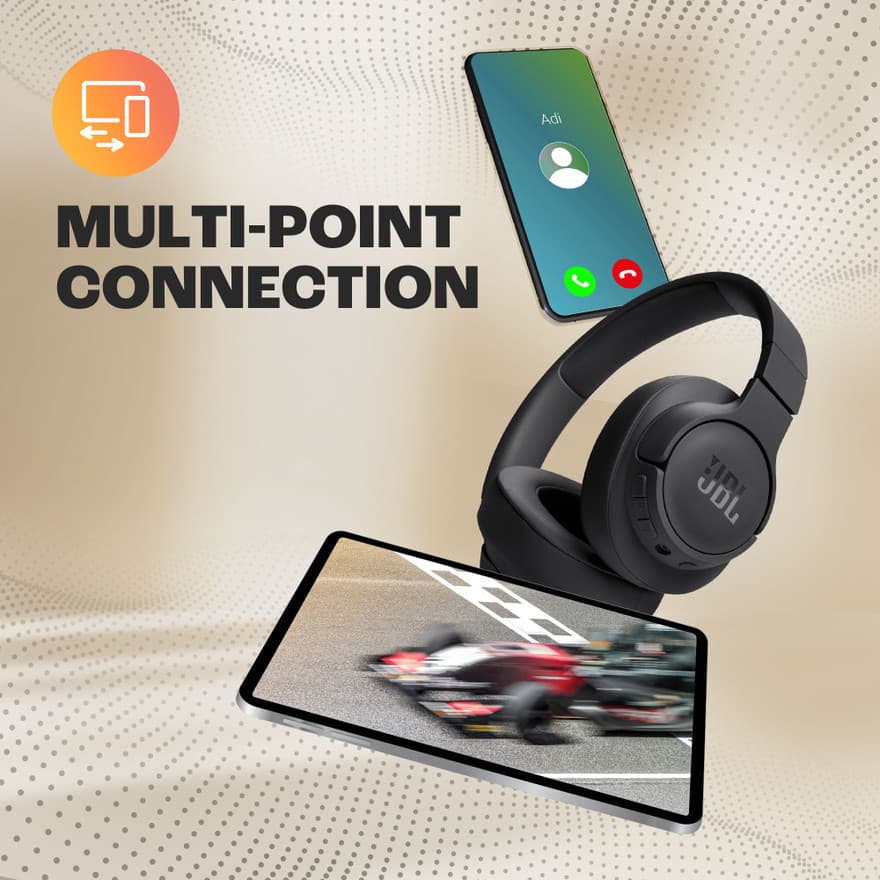 JB 760NC Wireless On-Ear Headphones | Pure Bass Sound | Bluetooth | 40H Battery Life | Quick Charge | Built-in Mic 7