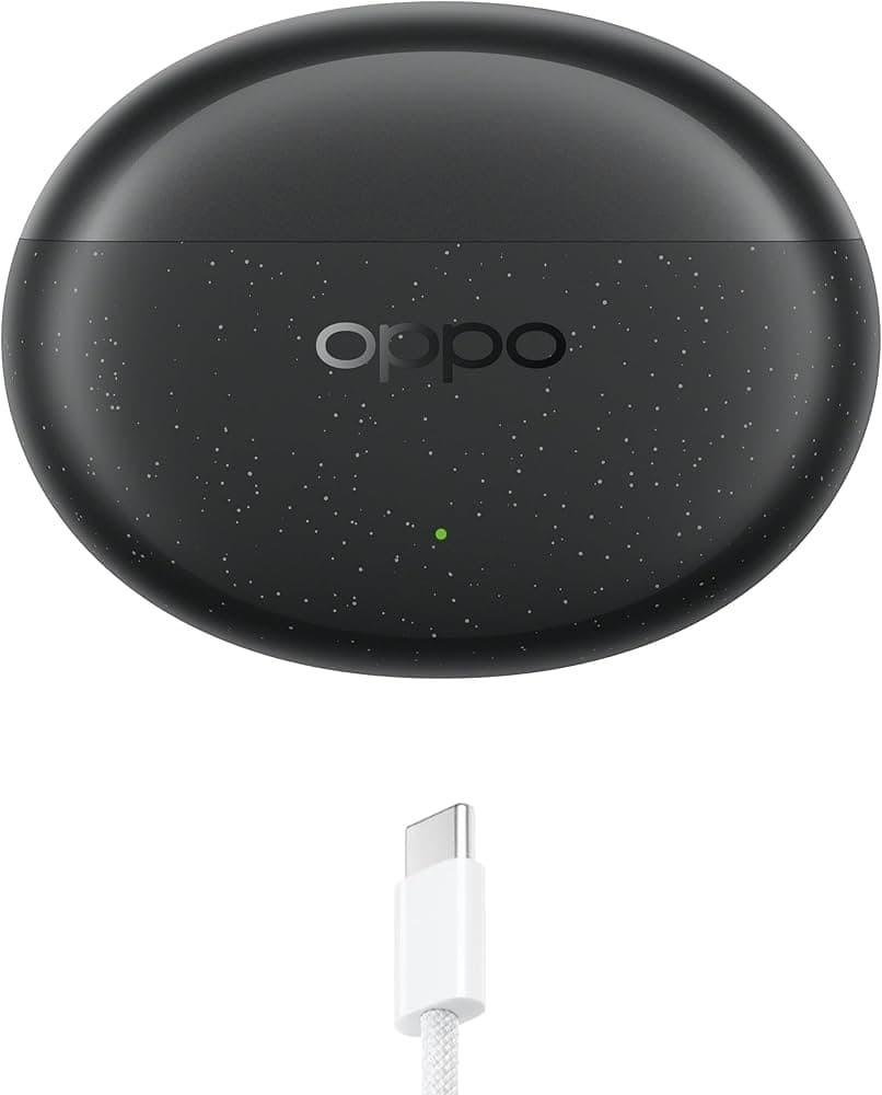 OPPO Enco Air4 Pro Black, Noise Cancellation, 44 Hours Playtime, Triple Microphone System, Water and Dust Resistance,I’m 4