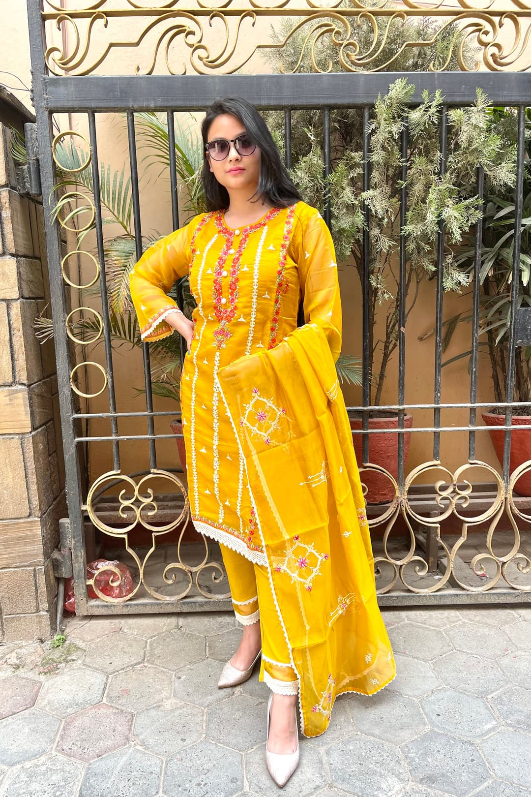 Pakistani Design Organza Kurti Sets