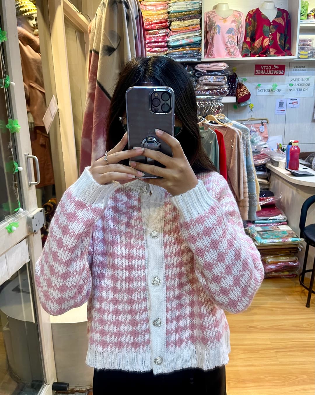 Cropped Design Woollen Cardigan 2