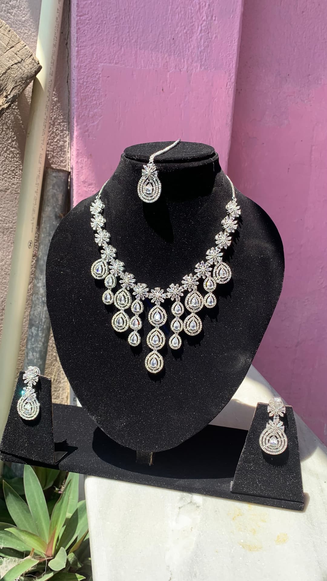 American Diamond Necklace set 1