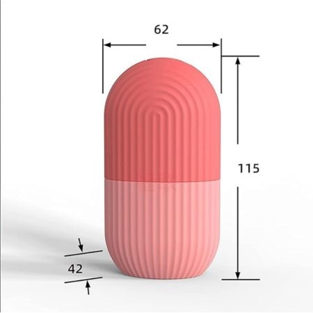 Ice Roller for Face Massager for Men & Women | Glowing Skin & Puffy Eyes | Reusable & Unbreakable (Pink) 5