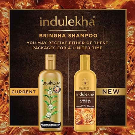 Indulekha Bringha Shampoo 340ml, for Hair Fall Control, with Bringharaj Extracts, Amla, Shikakai, Paraben-Free, for Men & Women