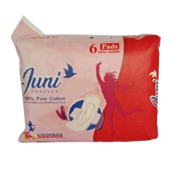 XXXL 400 MM, Juni Forever 100 % Pure Cotton 6 Pads 1