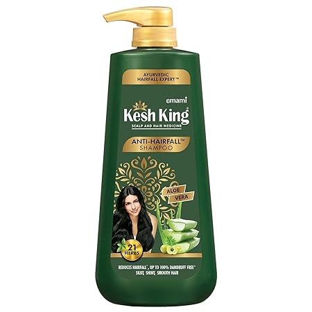 Kesh King Ayurvedic Anti Hairfall Shampoo – 600ml, Reduces hairfall | 21 Natural Ingredients |No Paraben & No Silicon | With the goodness of Aloe Vera, Bhringraja and Amla for Silky, Shiney - 600 ml 1