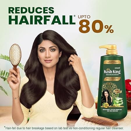 Kesh King Ayurvedic Anti Hairfall Shampoo – 600ml, Reduces hairfall | 21 Natural Ingredients |No Paraben & No Silicon | With the goodness of Aloe Vera, Bhringraja and Amla for Silky, Shiney - 600 ml 2