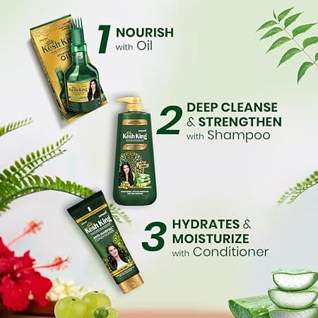 Kesh King Ayurvedic Anti Hairfall Shampoo – 600ml, Reduces hairfall | 21 Natural Ingredients |No Paraben & No Silicon | With the goodness of Aloe Vera, Bhringraja and Amla for Silky, Shiney - 600 ml 3