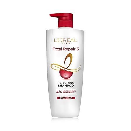 L'Oreal Paris Shampoo 650, For Damaged and Weak Hair, With Pro-Keratin and Ceramide, Total Repair 5 1
