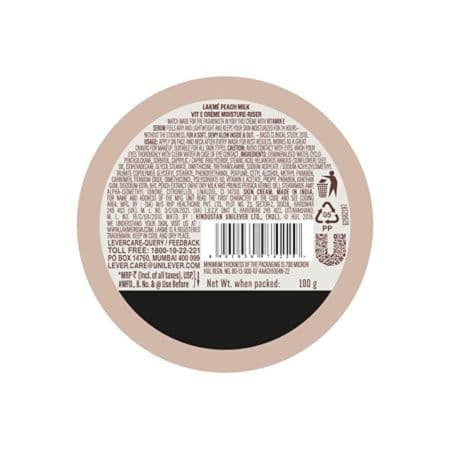 LAKMÉ Peach Milk Soft Creme Face Moisturizer 100g, Glowing Skin and soft Skin, with Vitamin E & Peach Milk Extract, 24Hr Moisture Lock, Lightweight, Non-Sticky, Non-Oily, All Skin Types 1