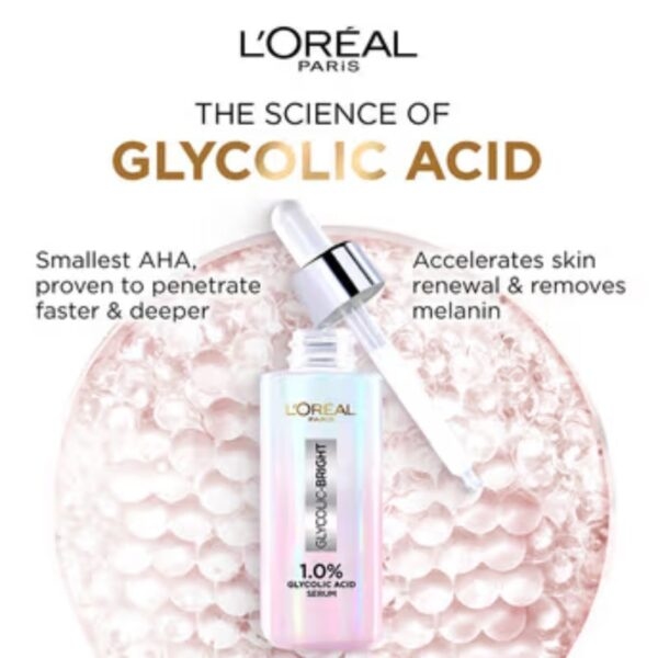 L'Oreal Paris Glycolic Bright Serum With Glycolic Acid & Niacinamide, Reduces Dark Spots - 15 ml 4