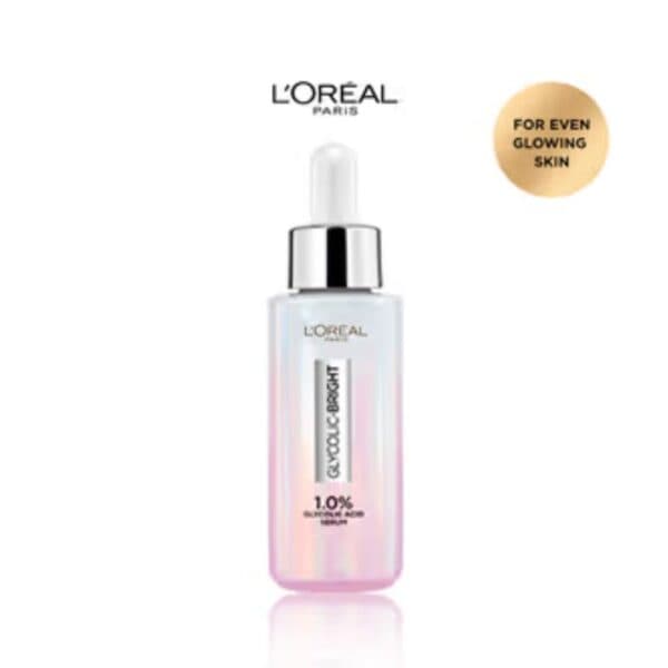 L'Oreal Paris Glycolic Bright Serum With Glycolic Acid & Niacinamide, Reduces Dark Spots - 15 ml