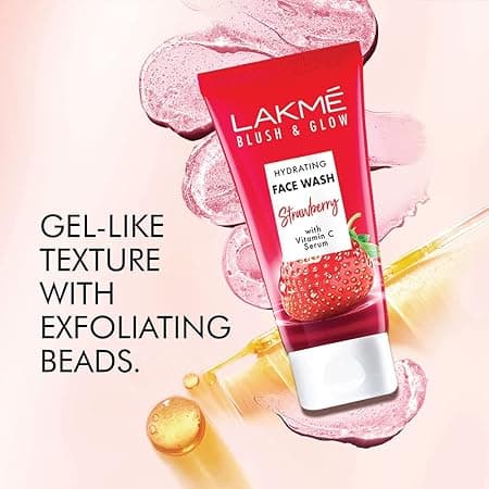 Lakme Blush & Glow Strawberry Blast Face Wash, 100g, , for Glowing Skin, Refreshing Facewash, Daily Gentle Cleansing. 1