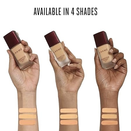 Lakme Invisible Finish SPF 8 Liquid Foundation 25 ml, 01 shade Ultra Light Water Based Face Makeup for Glowing Skin - Full Coverage, Natural Finish 5