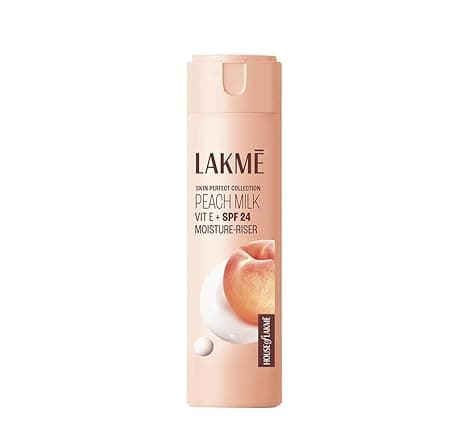 Lakme Peach Milk Moisturizer SPF 24 Sunscreen Lotion - 120 ml, Sun Protection, Locks Moisture For 12 Hrs