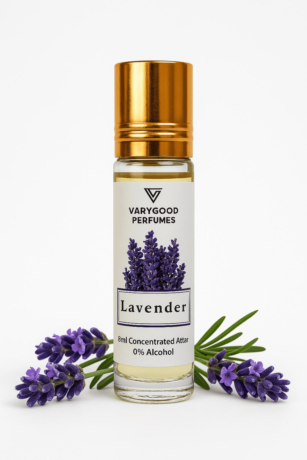 VaryGood Attar Combo Pack of 4 – Rose, Chandan, Jasmine & Lavender | 8ml Each | Alcohol-Free Roll-On Perfume for Men & Women 3