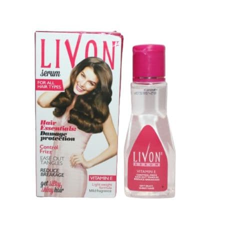 Livon Serum for All hair Types 100 Ml, Hair Essentials Damage Protection, Control Frizz, Ease OUT Tangles, Reduce Breakage Get Silki and shiny Hair