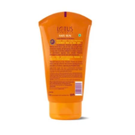 Lotus Herbals Sunscreen SPF 100 PA +++, Safe Sun Ultra- Protect Sunscreen - 50g, Highest UVA + UVB Protection Anti- aging, Anti-tan 1