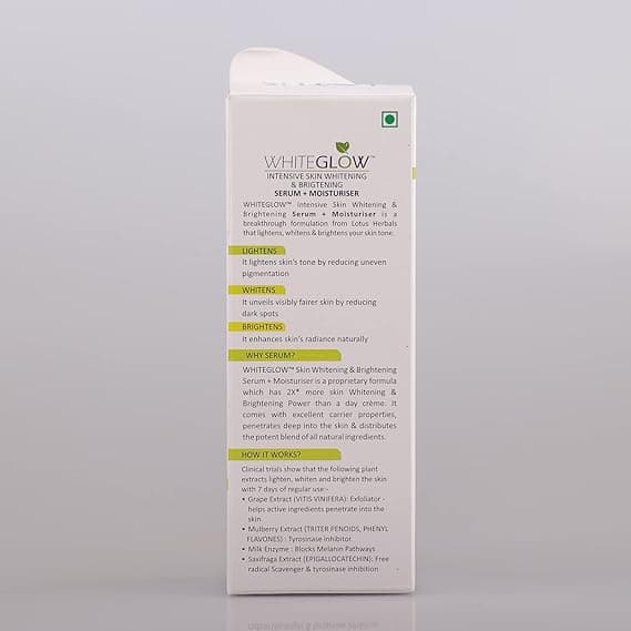 Lotus Herbals White Glow Intensive Skin Serum+ Moisturiser, 30ml 4