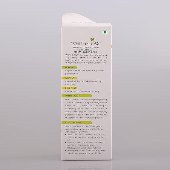 Lotus Herbals White Glow Intensive Skin Serum+ Moisturiser, 30ml 5