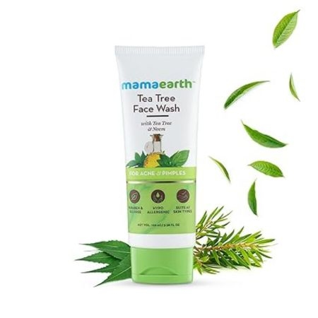 MAMAEARTH Tea Tree Natural Face Wash for Acne & Pimples Wash (100 ml) 1
