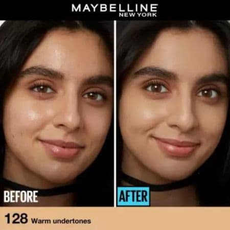 MAYBELLINE NEW YORK Fit Me Matte+Poreless Liquid Foundation (With Pump & SPF 22) Foundation (128 Warm Nude, 30 ml) 2