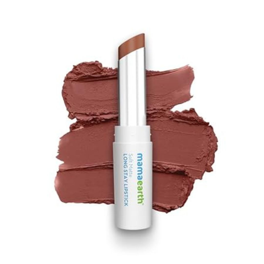 Mamaearth Matte Lipstick - 01Mocha Brown 3.5 g, with Jojoba Oil & Vitamin E for 12 Hour Long Stay 1