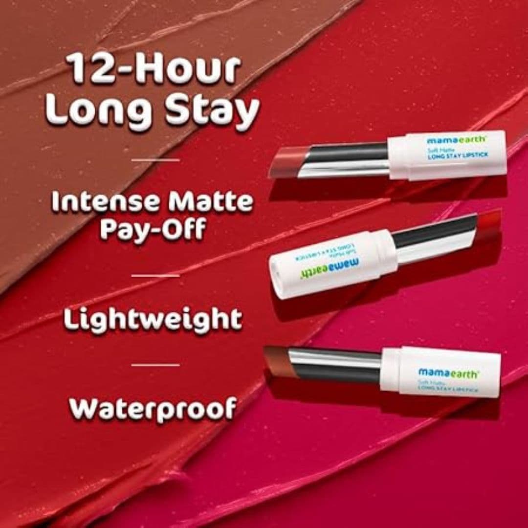 Mamaearth Matte Lipstick Women Grape- Mocha Brown 3.5 g 1